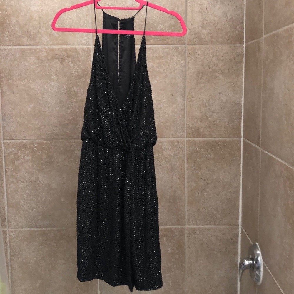 Parker black sequin dress
